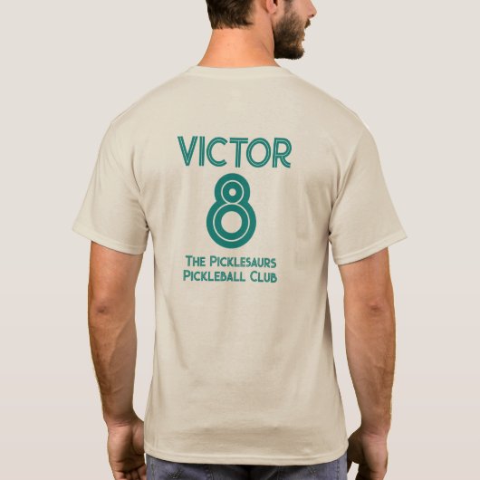 Funny Pickleballasaurus Rex T-Shirt (Rückseite)