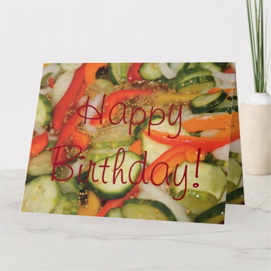 Funny Pickled Birthday Card Karte (Vorderseite)