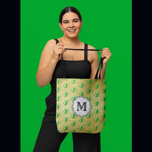 Funny Pickleman Monogram Tasche