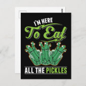 Funny Pickles Dill Pickle Eater Postkarte (Vorne/Hinten)