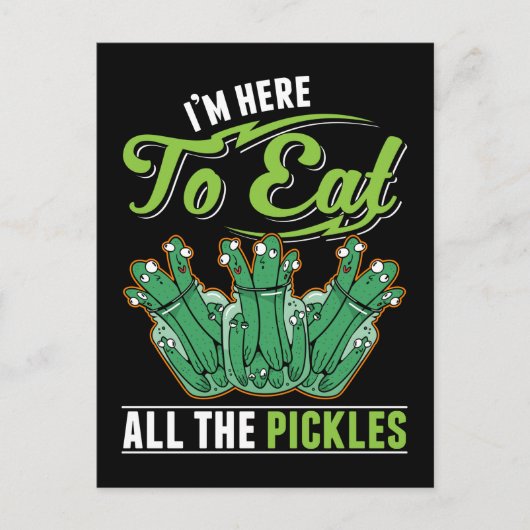 Funny Pickles Dill Pickle Eater Postkarte (Vorderseite)