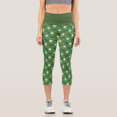 Funny Pickles Gherkins und Zwiebelmuster Capri Leggings (Vorderseite)