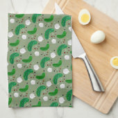 Funny Pickles Gherkins und Zwiebelmuster Geschirrtuch (Viertel Falte)