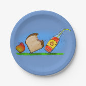 Funny picknants Cartoon Bild Papier Teller (Vorderseite)