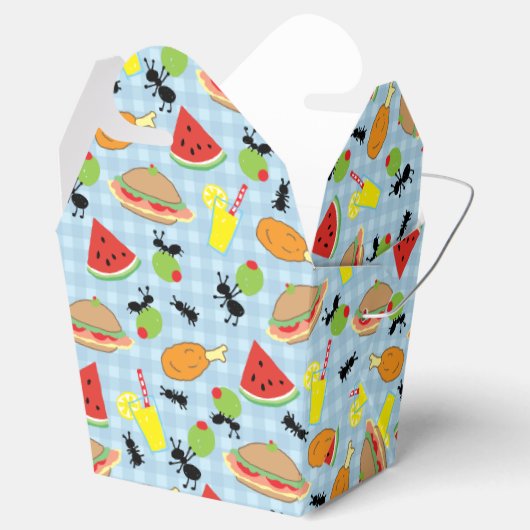 Funny Picnic Food Pattern Geschenkschachtel (Geöffnet)