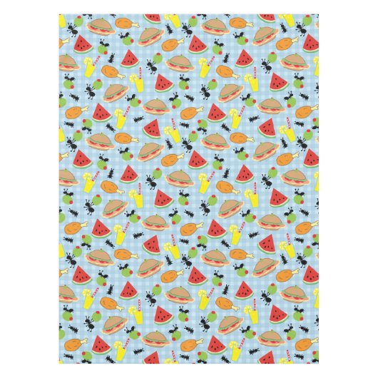 Funny Picnic Food Pattern Tischdecke (Vorderseite)
