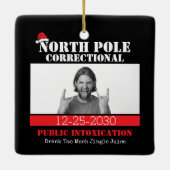 Funny Picture Matching Familie Weihnachten Pajama Keramikornament (Rückseite)