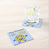 Funny Pie Pun Erntedank Feste Herbst Abendessen Pa Rechteckiger Pappuntersetzer (Vor Ort)