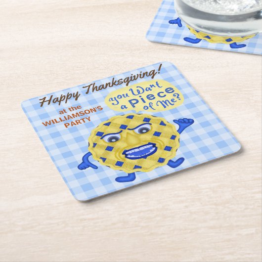 Funny Pie Pun Erntedank Feste Herbst Abendessen Pa Rechteckiger Pappuntersetzer (angewinkelt)