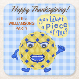 Funny Pie Pun Erntedank Feste Herbst Abendessen Pa Rechteckiger Pappuntersetzer