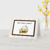 Funny Pie Pun, Happy Anniversary Romantischer Spaß Karte (Gelbe Blume)