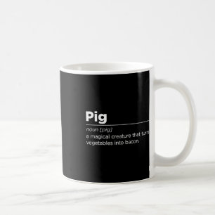 Funny Pig Bacon Art for Men Grillen Food Pork Ba Kaffeetasse