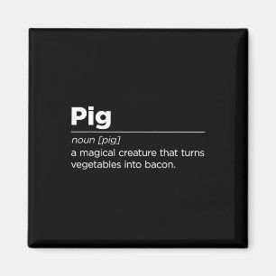 Funny Pig Bacon Art for Men Grillen Food Pork Ba Magnet