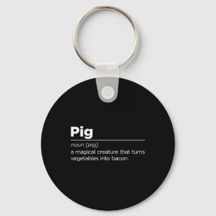 Funny Pig Bacon Art for Men Grillen Food Pork Ba Schlüsselanhänger