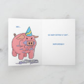 Funny Pig Birthday Card Karte (Innenseite)