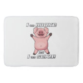 Funny Pig Broke Sexy - Bath Mat Badematte (Vorderseite)