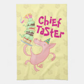 Funny Pig Chief Taster Gigant Schwammkuchen Cartoo Geschirrtuch (Vertikal)