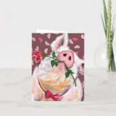Funny Pig Christmas Card Karte (Rückseite)