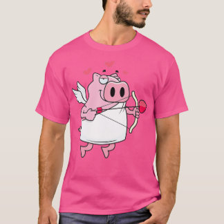 Funny Pig Cupid Liebe Valentinstag Pig Lover T-Shirt