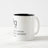 Funny Pig Definition Zweifarbige Tasse (VorderseiteRechts)