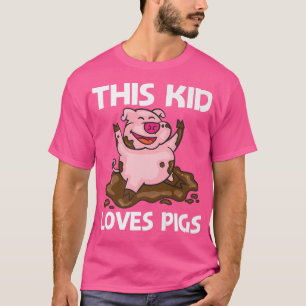 Funny Pig Design für Kinder Jungen Hog Bauer Farm T-Shirt
