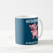 Funny Pig Design für Männer Ferkelschweine Kaffeetasse (VorderseiteRechts)