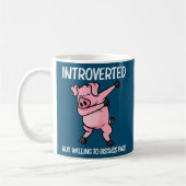 Funny Pig Design für Männer Ferkelschweine Kaffeetasse (Links)