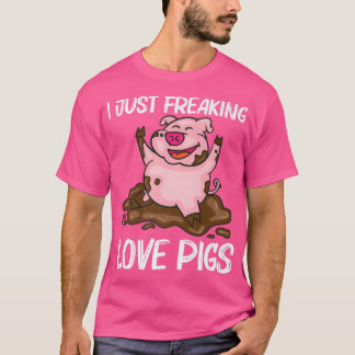 Funny Pig Design für Männer Frauen Hog Bauer Farm  T-Shirt