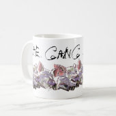 Funny Pig | Die Gang sagt Hallo Kaffeetasse (Vorderseite Links)
