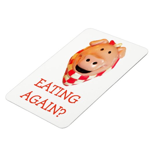 Funny Pig Diet Erinnerung Essen wieder? Magnet (Linke Seite)