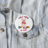 Funny Pig Donut Pun Button (Beispiel)