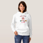 Funny Pig Donut Pun Hooded Sweatshirt (Vorne ganz)