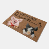 Funny Pig Doormat, Pig Lover Rug Geschenk Fußmatte (Schrägansicht)