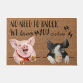 Funny Pig Doormat, Pig Lover Rug Geschenke Fußmatte (Vorderseite)