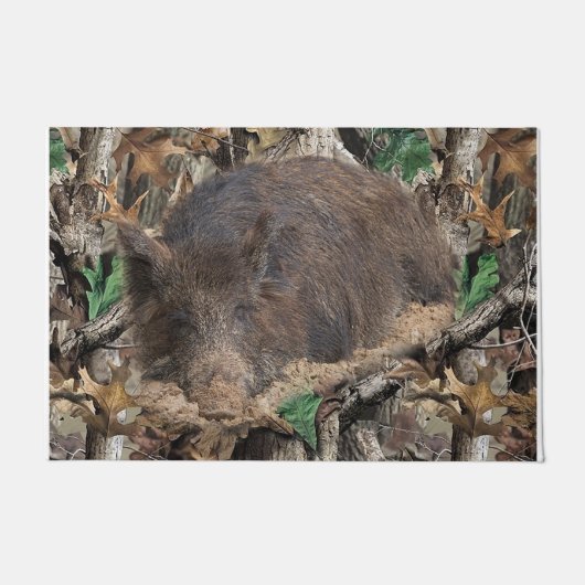 Funny Pig Doormat, Tiermatte Fußmatte (Vorderseite)