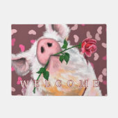 Funny Pig Doormat - Willkommen Fußmatte (Vorderseite)