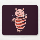 Funny Pig Ess Steaks von selbst Mousepad (Vorne)