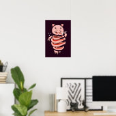 Funny Pig Ess Steaks von selbst Poster (Heimbüro)