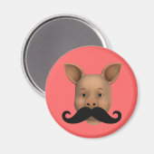 Funny Pig Face Magnet (Vorderseite/Rückseite)