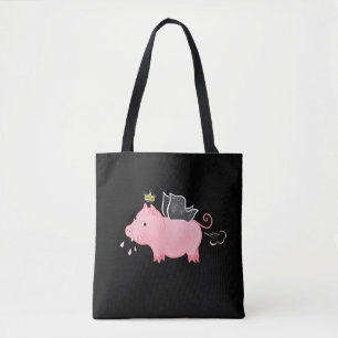 Funny Pig Fairy Cartoon - Niedliche Schweinzaubere Tasche
