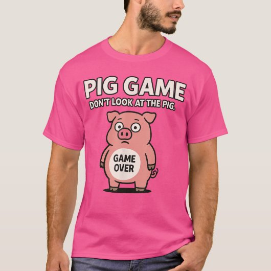 Funny Pig Game vintage T-Shirt (Vorderseite)
