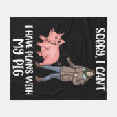 Funny Pig Geschenk Frauen Schwein Geschenk Mädchen Fleecedecke (Vorderseite (Horizontal))