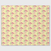 Funny Pig Happy Birthday! Giant Layer Cake Cartoon Geschenkpapier (Flach)