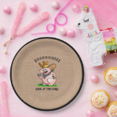 Funny Pig Hog Calling Cartoon Character Pappteller (Party)