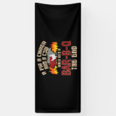 Funny Pig Hühnchen Kuh Bar B Q Grillen Koch Koch K Banner (Vertikal)