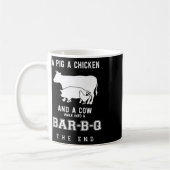 Funny Pig Hühnerkuh Geschichte von Grillen Master  Kaffeetasse (Links)