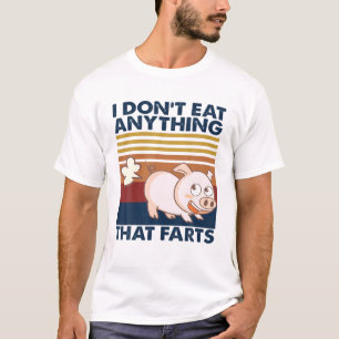 Funny Pig ich essen nichts, dass Furzen Retro Vi T-Shirt