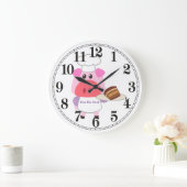 Funny Pig Koch Wall Clock Große Wanduhr (Zuhause)