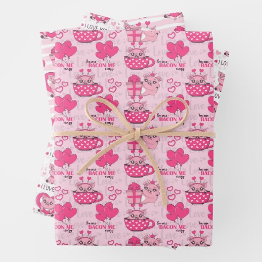 Funny Pig Liebe Puff Geschenkpapier Set (Beispiel)