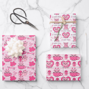 Funny Pig Liebe Puff Geschenkpapier Set